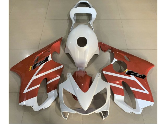 Glänzend Weiß & Orange 2001-2003 Honda CBR600 F4i Motorrad Verkleidungen