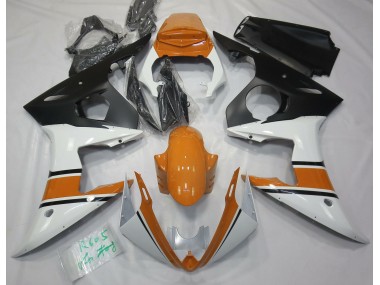 Glänzend Weiß & Orange 2003-2004 Yamaha R6 Motorrad Verkleidungen