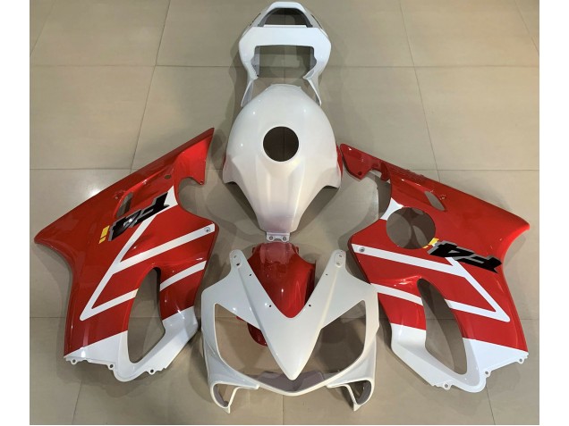 Glänzend Weiß & Rot 2001-2003 Honda CBR600 F4i Motorrad Verkleidungen Glänzend Weiß & Rot 2001-2003 Honda CBR600 F4i Motorrad Verkleidungen