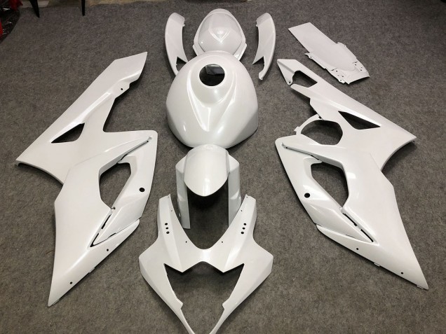 Glänzend Weiß Schlicht 2005-2006 Suzuki GSXR 1000 Motorrad Verkleidungen Glänzend Weiß Schlicht 2005-2006 Suzuki GSXR 1000 Motorrad Verkleidungen