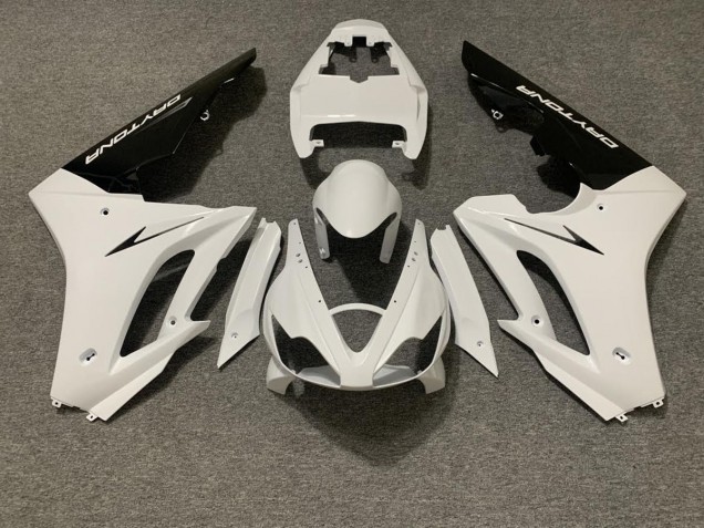 Glänzend Weiß & Schwarz 2006-2008 Triumph Daytona 675 Motorrad Verkleidungen
