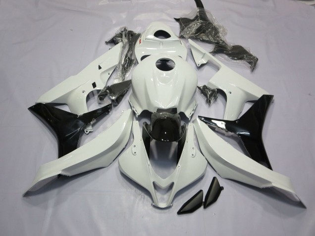 Glänzend Weiß & Schwarz 2007-2008 Honda CBR600RR Motorrad Verkleidungen Glänzend Weiß & Schwarz 2007-2008 Honda CBR600RR Motorrad Verkleidungen