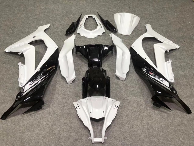 Glänzend Weiß / Schwarz 2011-2015 Kawasaki ZX10R Motorrad Verkleidungen Glänzend Weiß / Schwarz 2011-2015 Kawasaki ZX10R Motorrad Verkleidungen