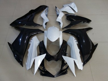 Glänzend Weiß & Schwarz 2011-2024 Suzuki GSXR 600-750 Motorrad Verkleidungen
