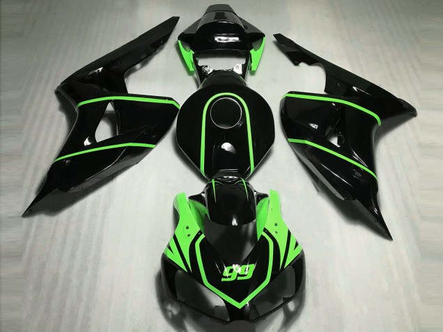 Glänzend Schwarz High Viz Grün 2006-2007 Honda CBR1000RR Motorrad Verkleidungen Glänzend Schwarz High Viz Grün 2006-2007 Honda CBR1000RR Motorrad Verkleidungen