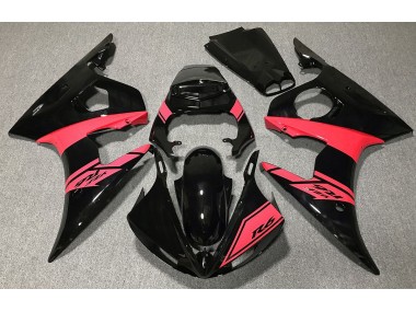 Glänzend Schwarz & Rot 2003-2004 Yamaha R6 Motorrad Verkleidungen
