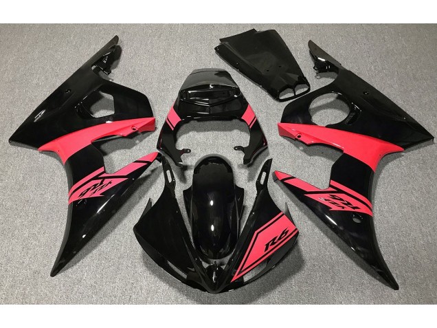 Glänzend Schwarz & Rot 2003-2004 Yamaha R6 Motorrad Verkleidungen Glänzend Schwarz & Rot 2003-2004 Yamaha R6 Motorrad Verkleidungen