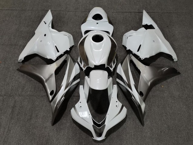 Glänzend Weiß & Silber 2009-2012 Honda CBR600RR Motorrad Verkleidungen Glänzend Weiß & Silber 2009-2012 Honda CBR600RR Motorrad Verkleidungen