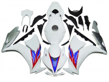 Glänzend Weiß & Silber 2012-2016 Honda CBR1000RR Motorrad Verkleidungen