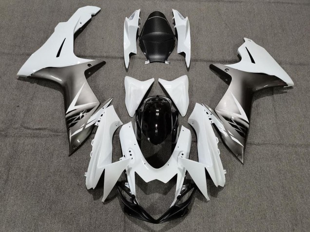 Glänzend Weiß & Silber Stil 2011-2024 Suzuki GSXR 600-750 Motorrad Verkleidungen Glänzend Weiß & Silber Stil 2011-2024 Suzuki GSXR 600-750 Motorrad Verkleidungen
