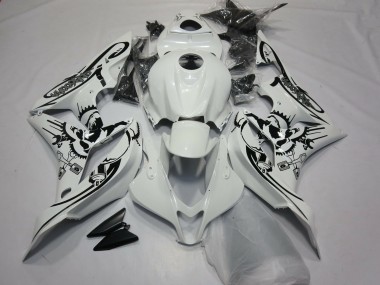 Glänzend Weiß Sonderdesign 2007-2008 Honda CBR600RR Motorrad Verkleidungen