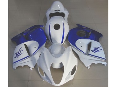 Glänzend Weiß & Tiefblau 1997-2007 Suzuki GSXR 1300 Motorrad Verkleidungen