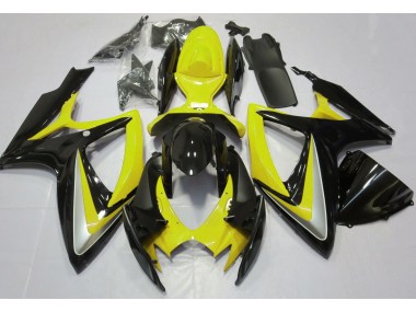Glänzendes Gelb Ohne Abzeichen 2006-2007 Suzuki GSXR 600-750 Motorrad Verkleidungen