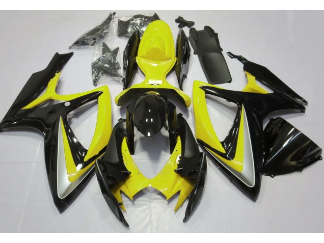 Glänzendes Gelb Ohne Abzeichen 2006-2007 Suzuki GSXR 600-750 Motorrad Verkleidungen Glänzendes Gelb Ohne Abzeichen 2006-2007 Suzuki GSXR 600-750 Motorrad Verkleidungen