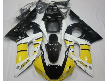 Glänzendes Gelb & Schwarz 1998-2002 Yamaha R6 Motorrad Verkleidungen