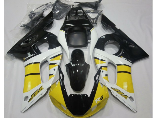 Glänzendes Gelb & Schwarz 1998-2002 Yamaha R6 Motorrad Verkleidungen Glänzendes Gelb & Schwarz 1998-2002 Yamaha R6 Motorrad Verkleidungen