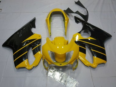Glänzendes Gelb & Schwarz 1999-2000 Honda CBR600 F4 Motorrad Verkleidungen