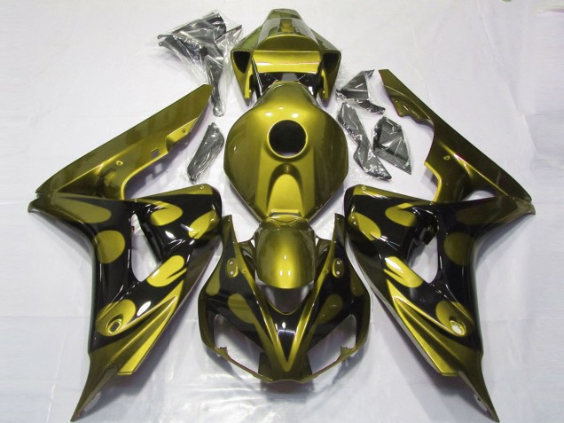 Glänzendes Gelb & Schwarz 2006-2007 Honda CBR1000RR Motorrad Verkleidungen