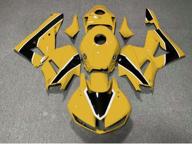 Glänzendes Gelb & Schwarz 2013-2023 Honda CBR600RR Motorrad Verkleidungen