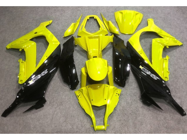 Glänzendes Gelb & Schwarz 2016-2019 Kawasaki ZX10R Motorrad Verkleidungen