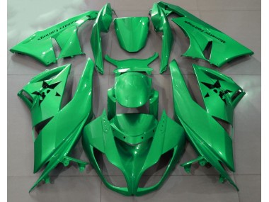 Glänzendes Grün & Benutzerdefinierte Logos 2009-2012 Kawasaki ZX6R Motorrad Verkleidungen