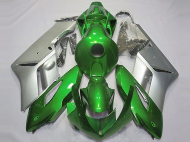 Glänzendes Grün & Silber 2004-2005 Honda CBR1000RR Motorrad Verkleidungen