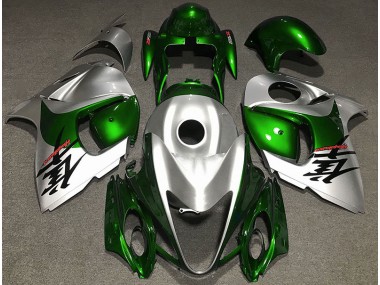 Glänzendes Grün & Silber 2008-2020 Suzuki GSXR 1300 Motorrad Verkleidungen