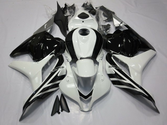 Glänzendes Schwarz & Weiß 2009-2012 Honda CBR600RR Motorrad Verkleidungen Glänzendes Schwarz & Weiß 2009-2012 Honda CBR600RR Motorrad Verkleidungen