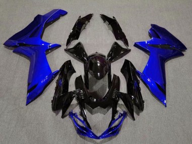 Glänzendes Schwarz & Aquablau 2011-2024 Suzuki GSXR 600-750 Motorrad Verkleidungen