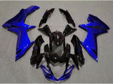 Glänzendes Schwarz & Aquablau 2011-2024 Suzuki GSXR 600-750 Motorrad Verkleidungen