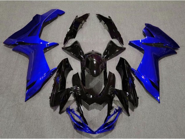 Glänzendes Schwarz & Aquablau 2011-2024 Suzuki GSXR 600-750 Motorrad Verkleidungen Glänzendes Schwarz & Aquablau 2011-2024 Suzuki GSXR 600-750 Motorrad Verkleidungen