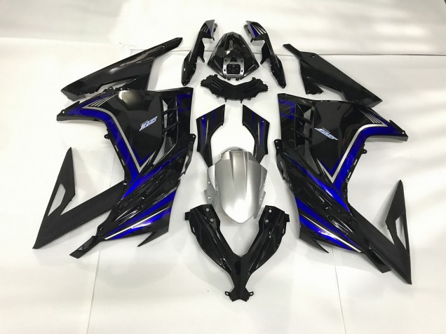 Glänzendes Schwarz & Blau 2013-2018 Kawasaki Ninja 300 Motorrad Verkleidungen Glänzendes Schwarz & Blau 2013-2018 Kawasaki Ninja 300 Motorrad Verkleidungen
