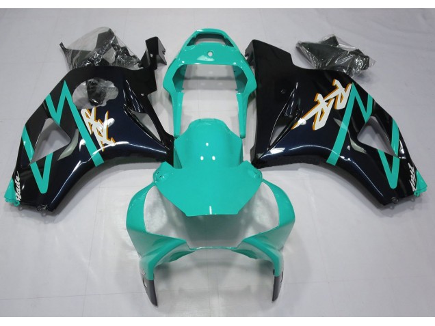 Glänzendes Schwarz & Cyan 2002-2003 Honda CBR954RR Motorrad Verkleidungen Glänzendes Schwarz & Cyan 2002-2003 Honda CBR954RR Motorrad Verkleidungen