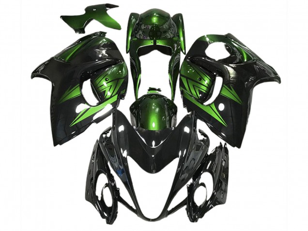 Glänzendes Schwarz & Dunkelgrün 2008-2020 Suzuki GSXR 1300 Motorrad Verkleidungen Glänzendes Schwarz & Dunkelgrün 2008-2020 Suzuki GSXR 1300 Motorrad Verkleidungen