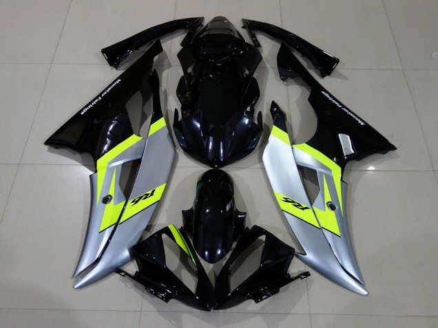 Glänzendes Schwarz & Silber 2008-2016 Yamaha R6 Motorrad Verkleidungen Glänzendes Schwarz & Silber 2008-2016 Yamaha R6 Motorrad Verkleidungen