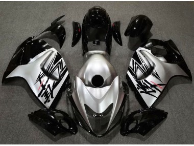 Glänzendes Schwarz & Silberdesign 2008-2020 Suzuki GSXR 1300 Motorrad Verkleidungen
