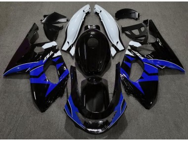 Glänzendes Schwarzblau & Weiß 1998-2007 Yamaha YZF600 Motorrad Verkleidungen