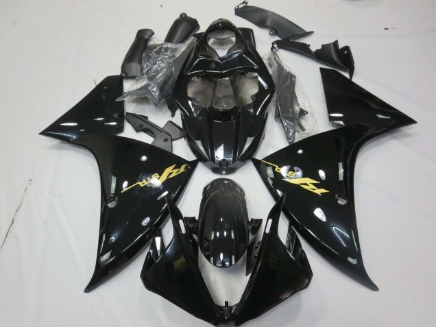 Glänzendes Schwarzes Gold 2009-2011 Yamaha R1 Motorrad Verkleidungen Glänzendes Schwarzes Gold 2009-2011 Yamaha R1 Motorrad Verkleidungen