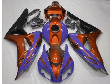 Glanzorange & Tiefes Blau 2006-2007 Honda CBR1000RR Motorrad Verkleidungen
