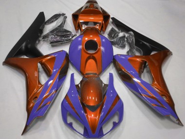 Glanzorange & Tiefes Blau 2006-2007 Honda CBR1000RR Motorrad Verkleidungen