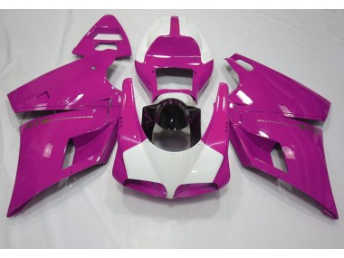 Glanzrosa & Weiß 1993-2005 Ducati 996 748 916 998 Motorrad Verkleidungen