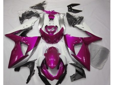 Glanzrosa & Weiß 2009-2016 Suzuki GSXR 1000 Motorrad Verkleidungen