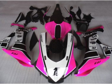 Glanzrosa & Weiß 2015-2019 Yamaha R1 Motorrad Verkleidungen