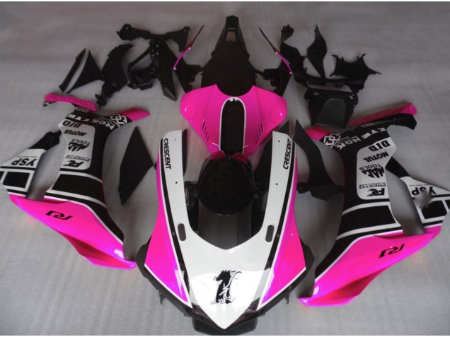 Glanzrosa & Weiß 2015-2019 Yamaha R1 Motorrad Verkleidungen Glanzrosa & Weiß 2015-2019 Yamaha R1 Motorrad Verkleidungen