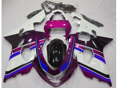 Glanzrosa & Blau 2004-2005 Suzuki GSXR 600-750 Motorrad Verkleidungen
