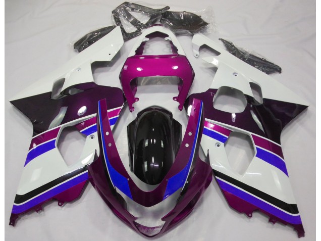 Glanzrosa & Blau 2004-2005 Suzuki GSXR 600-750 Motorrad Verkleidungen