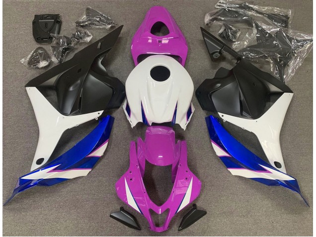 Glanzrosa Weiß & Blau 2009-2012 Honda CBR600RR Motorrad Verkleidungen Glanzrosa Weiß & Blau 2009-2012 Honda CBR600RR Motorrad Verkleidungen