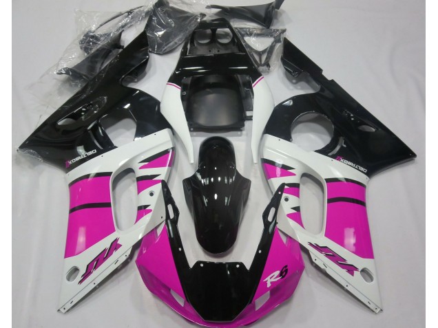 Glanzrosa & Schwarz 1998-2002 Yamaha R6 Motorrad Verkleidungen Glanzrosa & Schwarz 1998-2002 Yamaha R6 Motorrad Verkleidungen