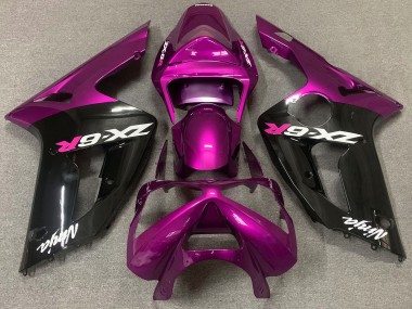 Glanzrosa & Schwarz 2003-2004 Kawasaki ZX6R Motorrad Verkleidungen
