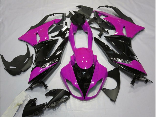 Glanzrosa & Schwarz 2009-2012 Kawasaki ZX6R Motorrad Verkleidungen Glanzrosa & Schwarz 2009-2012 Kawasaki ZX6R Motorrad Verkleidungen